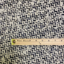 Load image into Gallery viewer, Jane Churchill Small Ric Rac Charcoal Grey Woven Jute Linen Geometric MCM Upholstery Fabric WHS 3434