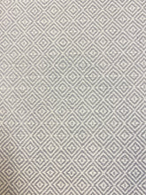 Load image into Gallery viewer, Designer Cream Gray Grey Geometric Water &amp; Stain Resistant Upholstery Fabric WHS 4043