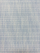 Load image into Gallery viewer, Designer French Blue Cream Water &amp; Stain Resistant MCM Mid Century Modern Upholstery Drapery Fabric STA 4206