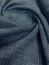Load image into Gallery viewer, Designer Water &amp; Stain Resistant French Blue Grey MCM Mid Century Modern Geometric Upholstery Fabric WHS 3285