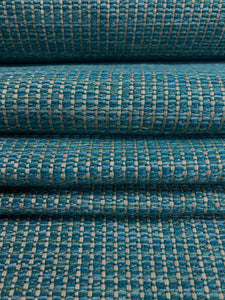 Kravet Design 35123-35 Crypton Teal Taupe MCM Mid Century Modern Tweed Water & Stain Resistant Upholstery Fabric WHS 3959