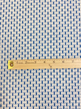 Load image into Gallery viewer, Remnant 1.25 Yard of Stroheim Mehar Crypton Cream French Blue Woven MCM Mid Century Modern Water &amp; Stain Resistant Upholstery Fabric WHS 3537