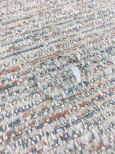 Load image into Gallery viewer, Designer Heavy Duty Water &amp; Stain Resistant Cream Coral Blue Linen Blend Tweed Upholstery Fabric WHS 4231