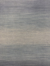 Load image into Gallery viewer, Designer Water &amp; Stain Resistant Linen Denim Blue Ombre Herringbone MCM Mid Century Modern Upholstery Fabric WHS 4021