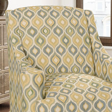 Load image into Gallery viewer, Beige Green Seafoam Medallion Upholstery Drapery Fabric CF