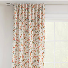 Load image into Gallery viewer, Stain Resistant Sage Green Cream Coral Brown Floral Upholstery Drapery Fabric CF