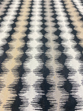 Load image into Gallery viewer, Designer Black Taupe Beige Abstract Geometric Upholstery Water &amp; Stain Resistant Fabric STA 3109
