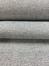 Load image into Gallery viewer, Schumacher Everett Performance Twill Denim Beige Teal Green MCM Tweed Water &amp; Stain Resistant Upholstery Fabric WHS 3490
