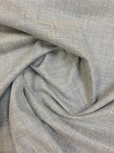 Load image into Gallery viewer, Designer Water &amp; Stain Resistant Linen Blend Denim Blue Beige Tweed MCM Mid Century Modern Upholstery Drapery Fabric WHS 3098