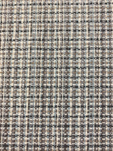 Load image into Gallery viewer, Designer Water &amp; Stain Resistant Performance MCM Black Taupe Grey Stripe Upholstery Fabric WHS 4199