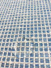 Load image into Gallery viewer, 1.25 Yard of Designer Water &amp; Stain Resistant Indoor Outdoor French Blue White Check Linen Upholstery Fabric WHS 3465