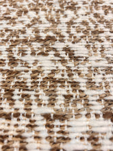 Load image into Gallery viewer, 1.5 Yd Designer Cream Brown Beige MCM Mid Century Modern Melange Tweed Upholstery Fabric WHS 3740