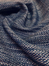 Load image into Gallery viewer, Designer Navy Blue MCM Mid Century Modern Tweed Upholstery Fabric WHS 3593