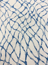 Load image into Gallery viewer, 1.5 Yd Waterpolo Kravet Jeffrey Alan Marks River Blue Cream Linen Abstract Water &amp; Stain Resistant Upholstery Drapery Fabric WHS 3509