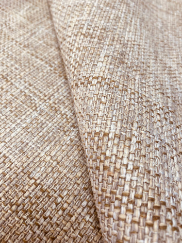 Designer Beige Cream MCM Mid Century Modern Tweed Water & Stain Resistant Upholstery Fabric WHS 3237