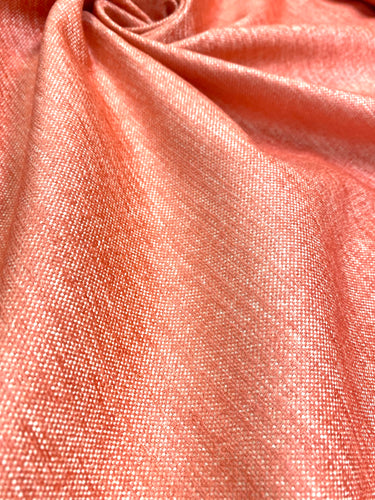 Designer Coral Cream MCM Mid Century Modern Water & Stain Resistant Chenille Upholstery Fabric WHS 3538