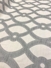 Load image into Gallery viewer, Kravet Crypton 34702-11 Grey Cream Geometric Chenille Water &amp; Stain Resistant Upholstery Fabric WHS 3491