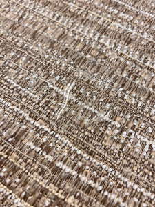 1.5 Yard of Designer Water & Stain Resistant Rustic Taupe Cream Coastal Upholstery Fabric WHS 4101