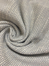 Load image into Gallery viewer, Designer Water &amp; Stain Resistant Woven Cream Grey MCM Mid Century Modern Tweed Softened Chenille Upholstery Fabric WHS 3917