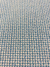 Load image into Gallery viewer, Sunbrella Heritage Water &amp; Stain Resistant Aqua Blue Cream Tweed Upholstery Fabric WHS 3724