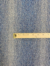 Load image into Gallery viewer, Scalamandre Despres Weave Indigo Navy Blue Taupe Animal Pattern Upholstery Fabric STA 3405