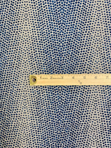 Scalamandre Despres Weave Indigo Navy Blue Taupe Animal Pattern Upholstery Fabric STA 3405