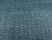 Load image into Gallery viewer, Faux Linen MCM Mid Century Modern Teal Blue Upholstery Fabric WHS 3977