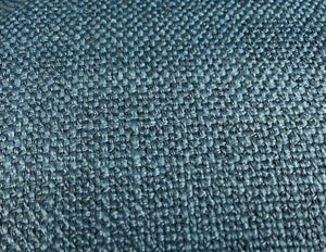 Faux Linen MCM Mid Century Modern Teal Blue Upholstery Fabric WHS 3977