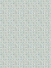 Load image into Gallery viewer, Cotton Off White Teal Blue Taupe Geometric Batik Upholstery Drapery Fabric FB