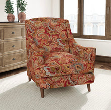 Load image into Gallery viewer, Heavy Duty Red Teal Blue Green Grey Paisley Tapestry Upholstery Drapery Fabric CF