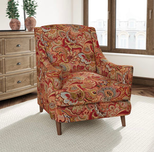 Heavy Duty Red Teal Blue Green Grey Paisley Tapestry Upholstery Drapery Fabric CF