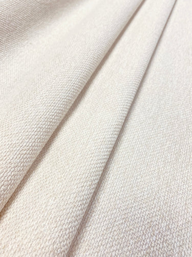 Designer Beige Cream Nubby MCM Mid Century Modern Tweed Water & Stain Resistant Upholstery Fabric WHS 3337