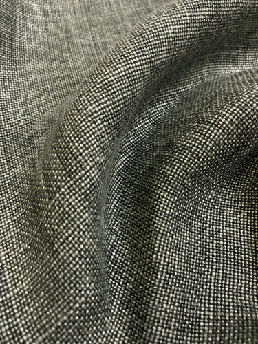 Designer Grey Green Belgian Flax Linen Upholstery Fabric WHS 3986