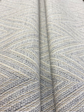 Load image into Gallery viewer, Designer Cream Black Herringbone Chenille Water &amp; Stain Resistant Upholstery Fabric WHS 3671