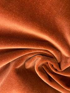 Designer Copper Brown Cotton Water & Stain Resistant Velvet Upholstery Fabric STA 3999