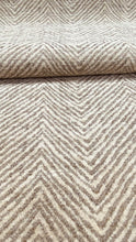 Load image into Gallery viewer, Designer Taupe Beige Herringbone Chenille Upholstery Fabric WHS 3156
