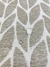 Load image into Gallery viewer, 1.75 Yds Carnegie Petal Designer Water &amp; Stain Resistant Beige Cream Botanical MCM Mid Century Modern Upholstery Fabric WHS 3421