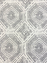 Load image into Gallery viewer, Kravet 35586 81 Cream Black Geometric Chenille Water &amp; Stain Resistant Upholstery Fabric WHS 3670