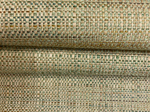 Designer Olive Sage Green Mustard MCM Mid Century Modern Tweed Upholstery Fabric WHS 4201