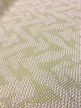 Load image into Gallery viewer, Fermoie Grande 004 Cream Green Seafoam Cotton Linen Abstract Upholstery Fabric STA 3507