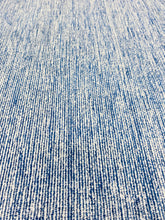 Load image into Gallery viewer, 1.5 Yard of Christopher Farr Cloth Perennials Navy Blue White Chenille Indoor Outdoor Water &amp; Stain Resistant Upholstery Fabric WHS 3035