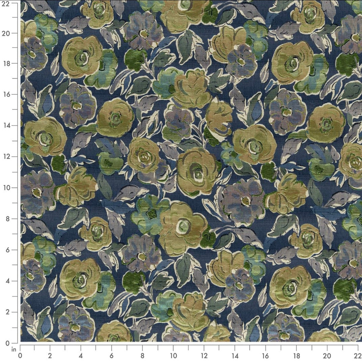 Dorian Grass Upholstery Fabric Green and Navy Fabric -  Singapore