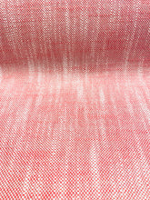 Load image into Gallery viewer, Clarke and Clarke Biarritz Raspberry Water &amp; Stain Resistant Hot Pink White MCM Mid Century Modern Tweed Upholstery Drapery Fabric STA 3148