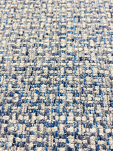 Load image into Gallery viewer, Osborne &amp; Little Morlton Cranborne Navy Blue Cream MCM Mid Century Modern Weave Tweed Upholstery Fabric STA 3516