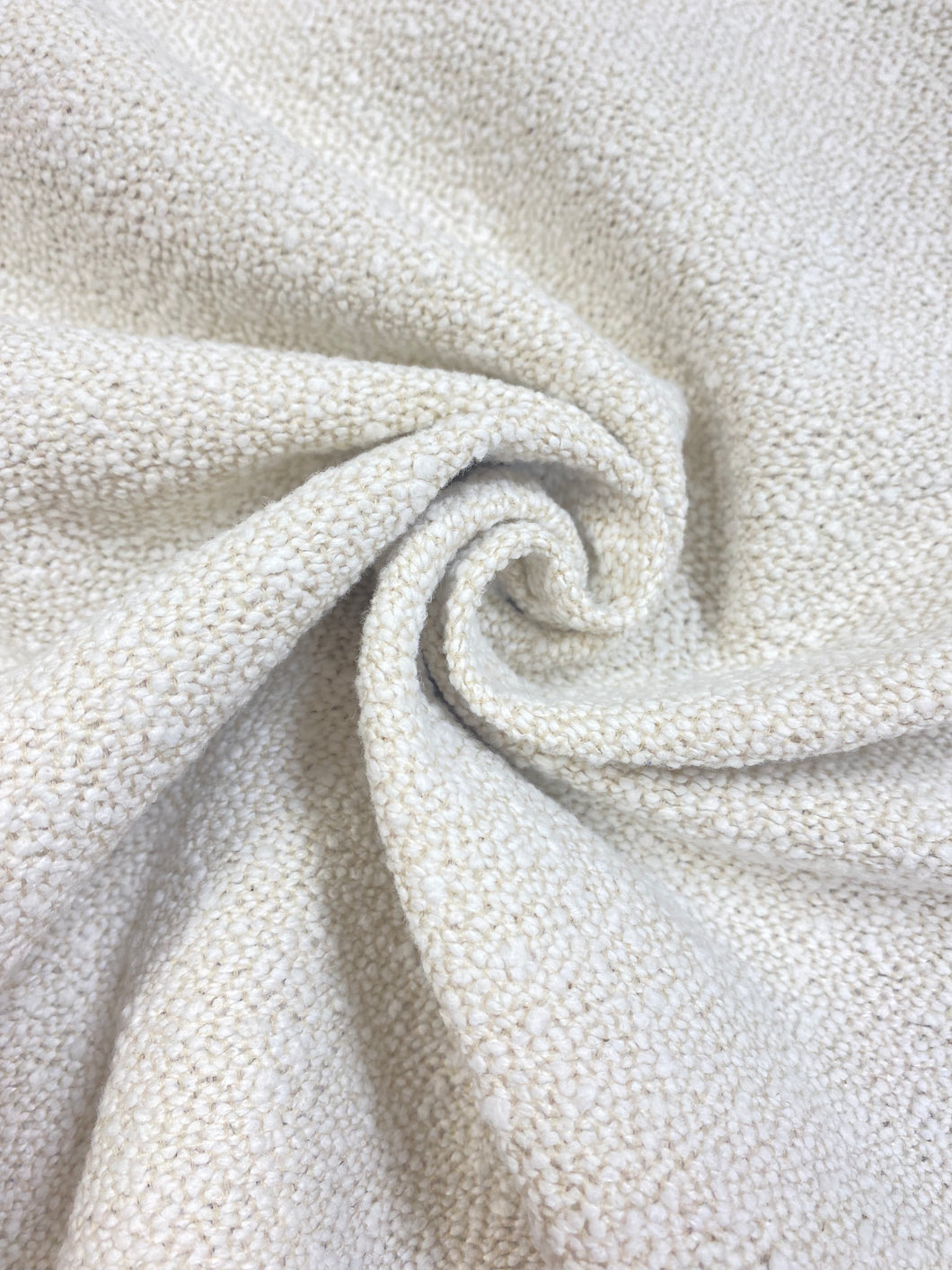 Designer Cream Boucle MCM Mid Century Modern Upholstery Fabric WHS 3706