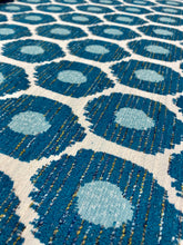 Load image into Gallery viewer, Burch Fabrics Nanotex Teal Blue Aqua Ikat Chenille Water &amp; Stain Resistant Upholstery Fabric STA 3291