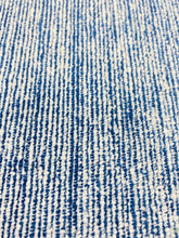 Load image into Gallery viewer, 1.5 Yard of Christopher Farr Cloth Perennials Navy Blue White Chenille Indoor Outdoor Water &amp; Stain Resistant Upholstery Fabric WHS 3035