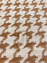 Load image into Gallery viewer, Designer Water &amp; Stain Resistant Camel Beige Houndstooth Upholstery Fabric WHS 3089