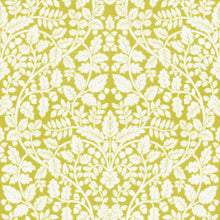 Load image into Gallery viewer, Mustard Yellow Floral Botanical Cotton Upholstery Drapery Fabric FB