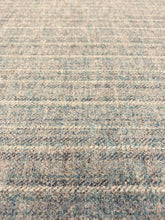Load image into Gallery viewer, 1.6 Yds Designer Seafoam Blue Stripe Wool Upholstery Fabric WHS 3208